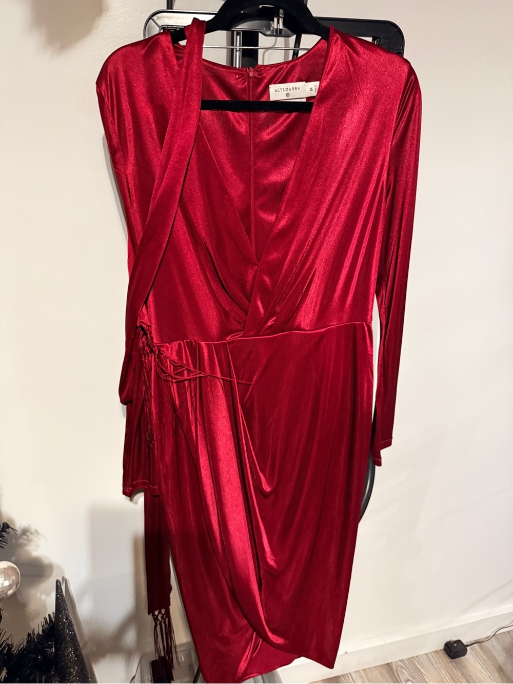 Altuzarra Garnet Satin Wrap Dress